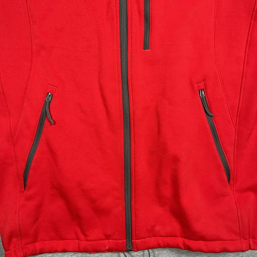 The North Face Jacket Mens XL Red Gray Basic Jacket FlashDry Full Zip Pockets